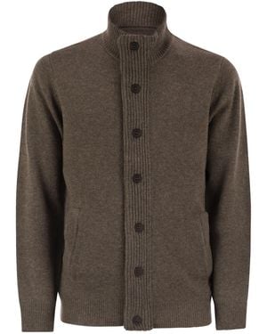 Barbour Zip-Up Sweater Patch - Brown