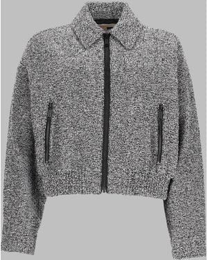MICHAEL Michael Kors Cotton Bomber Jacket Trench & Raincoats - Gray