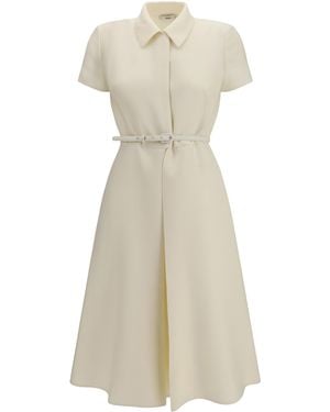 Fendi Wool And Silk Dress - White