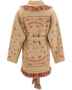 Alanui Icon Jacquard Cardigan Camel/Multi - Natural