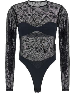 Marine Serre Moonogram Bodysuit - Grey