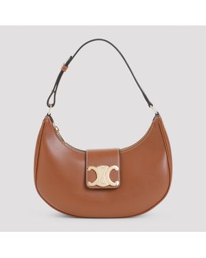 Celine Medium Ava Triomphe Shoulder Bag Calfskin - Brown