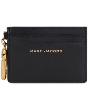 Marc Jacobs Card Holder With Charm Calfskin Wallets & Purses - Black