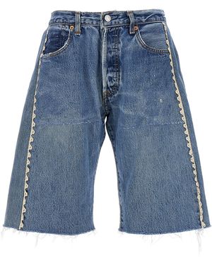 B Sides Vintage Lasso Bermuda Shorts Cotton Bermuda - Blue