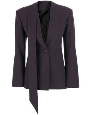 The Attico Jacket Wool Blazers - Blue