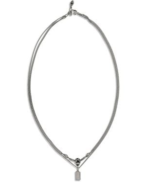 McQueen Skull Necklace Brass Necklaces - Metallic