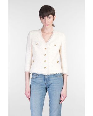 Tagliatore 0205 Dharma Casual Jacket In Beige Cotton - White