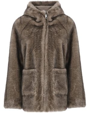 Betta Corradi Synthetic Fur Coat - Brown