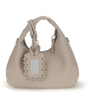 Ganni Hobo Mini Grained - Natural