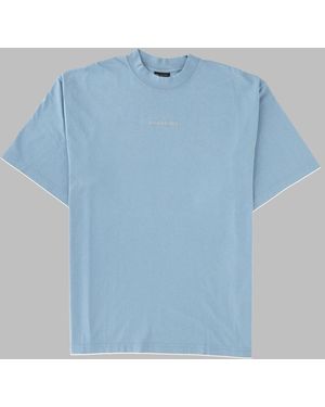 Balenciaga Medium-Fit T-Shirt Polyester T-Shirts And Polos - Blue