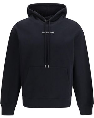 Maison Kitsuné Cotton Sweatshirt With Embroidered Logo - Blue