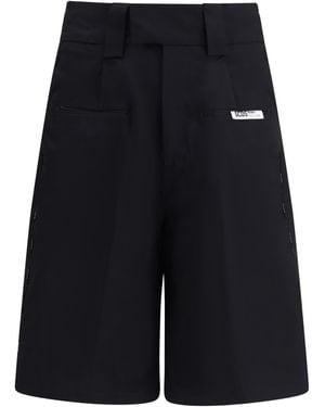 Gcds Shorts With Logo Piping Cotton; Elastane Bermuda - Blue