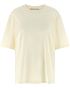 Ami Paris Cotton T-Shirt - Natural