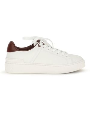 Balmain B-Court Leather Sneakers - White