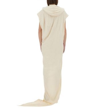 Rick Owens Relaxed Maxi Dress With Hood - White