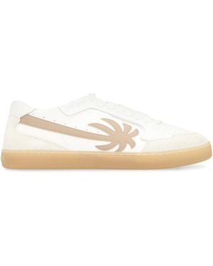 Palm Angels Trainers New Palm 1 Leather Cow Hide Trainers - White