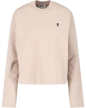 Ami Paris Logo Sweatshirt - Natural