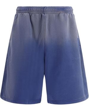 Moschino Bermuda Sweat Shorts With Gradient Effect - Blue