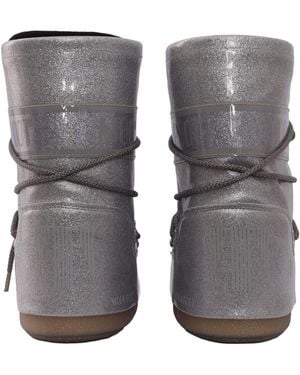 Moon Boot Mb Icon Glitter Boots Booties - Gray