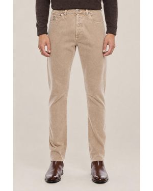 Brunello Cucinelli Desert Casual Straight Leg Pants - Natural