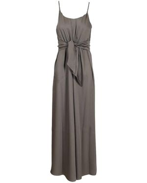 Emporio Armani Bow Long Dress - White