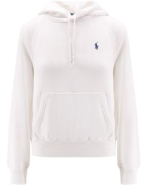Ralph Lauren Hooded Cotton Sweatshirt - White