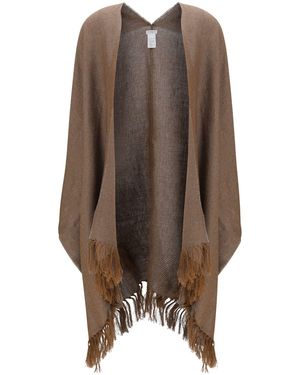 Brunello Cucinelli Open Poncho - Brown