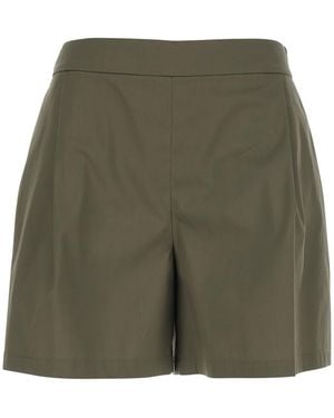 Le Plain Shorts With Semi-Elasticated Waist And Side Closure - Green