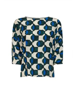 Weekend by Maxmara Blouse Wkdadone Virgin Wool Shirt - Blue