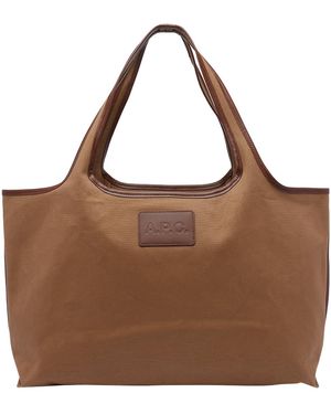 A.P.C. Harper Shopper Tote - Brown
