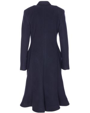 Balenciaga Coats Wool - Blue