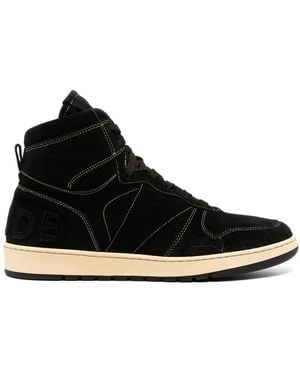 Rhude Rhecess High Suede Shoes - Black