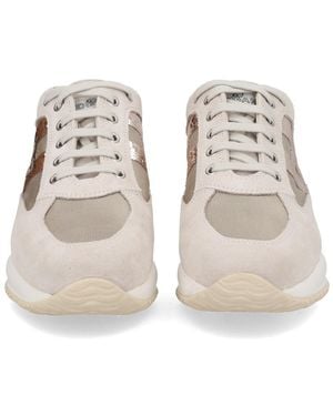 Hogan Interactive Sneaker Calf Leather Sneakers - Natural