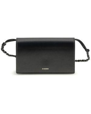 Jil Sander Calf Leather Bos Taurus Wallet - Black