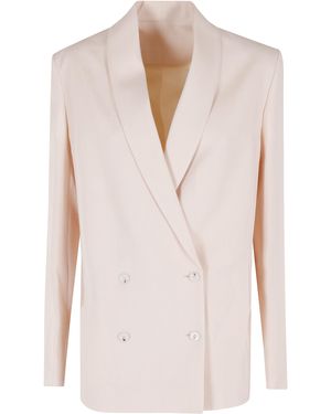 Loulou de Saison Minka Tailored Jacket Viscose Virgin Wool Giacca - Natural