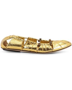 Chloé Leather Ballerinas - Metallic