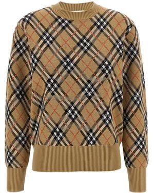 Burberry Check Sweater - Gray