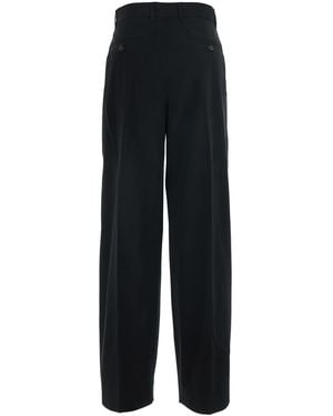 TOTEME Single Pleat Trousers Cotton - Black