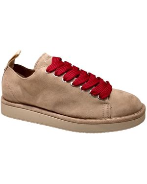 Pànchic Lace-Up Suede Shoe - Red