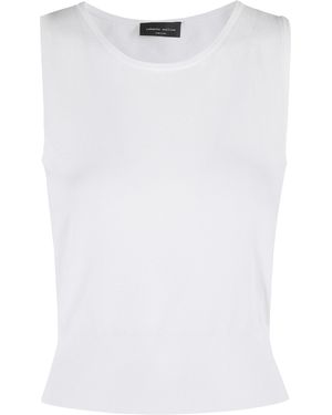 Roberto Collina Canotta Spalla Larga - White