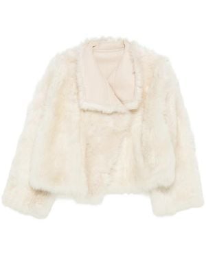 Yves Salomon Shearling Jacket - Natural