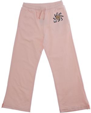 Moschino Girls Pants Cotton - White