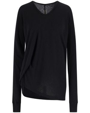 Rick Owens Asymmetrical T-Shirt - Black