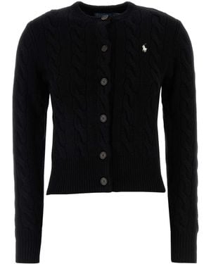 Polo Ralph Lauren Wool Blend Cardigan - Black
