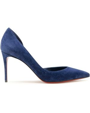 Christian Louboutin Suede Iriza 85 Pumps - Blue
