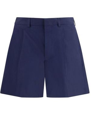 Prada Blue Cotton Bermuda Shorts