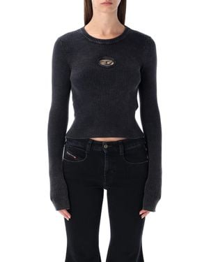 DIESEL Anchor-A Ribbed Long-Sleeve Top - Blue