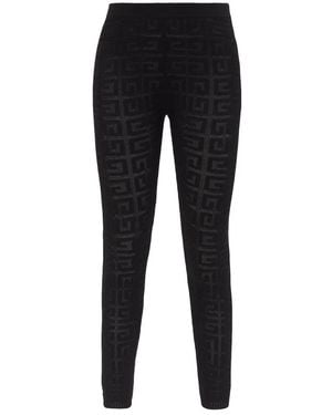 Givenchy Stretch Lace Monogram Legging_Black Clothing