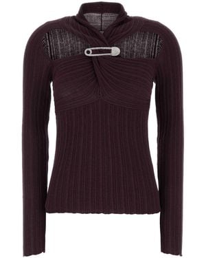 GIUSEPPE DI MORABITO Wool Blend Top - Purple