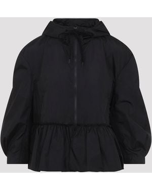 Simone Rocha Ruffle Frill Peplum Jacket - Black
